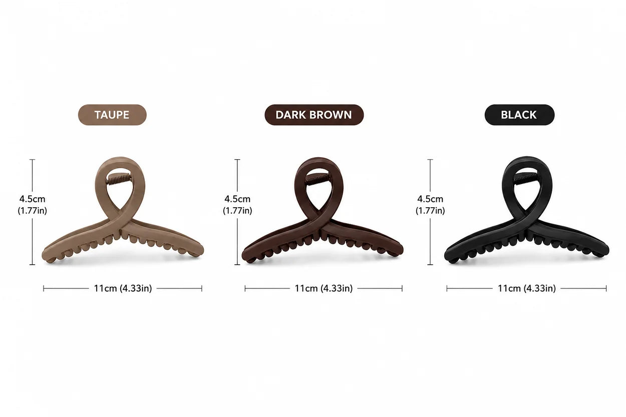 3-Pack Hair Claw Clips