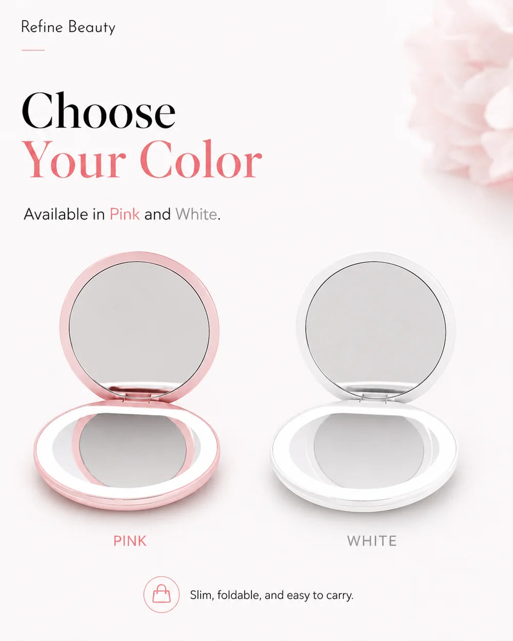 LED Compact Makeup Mirror