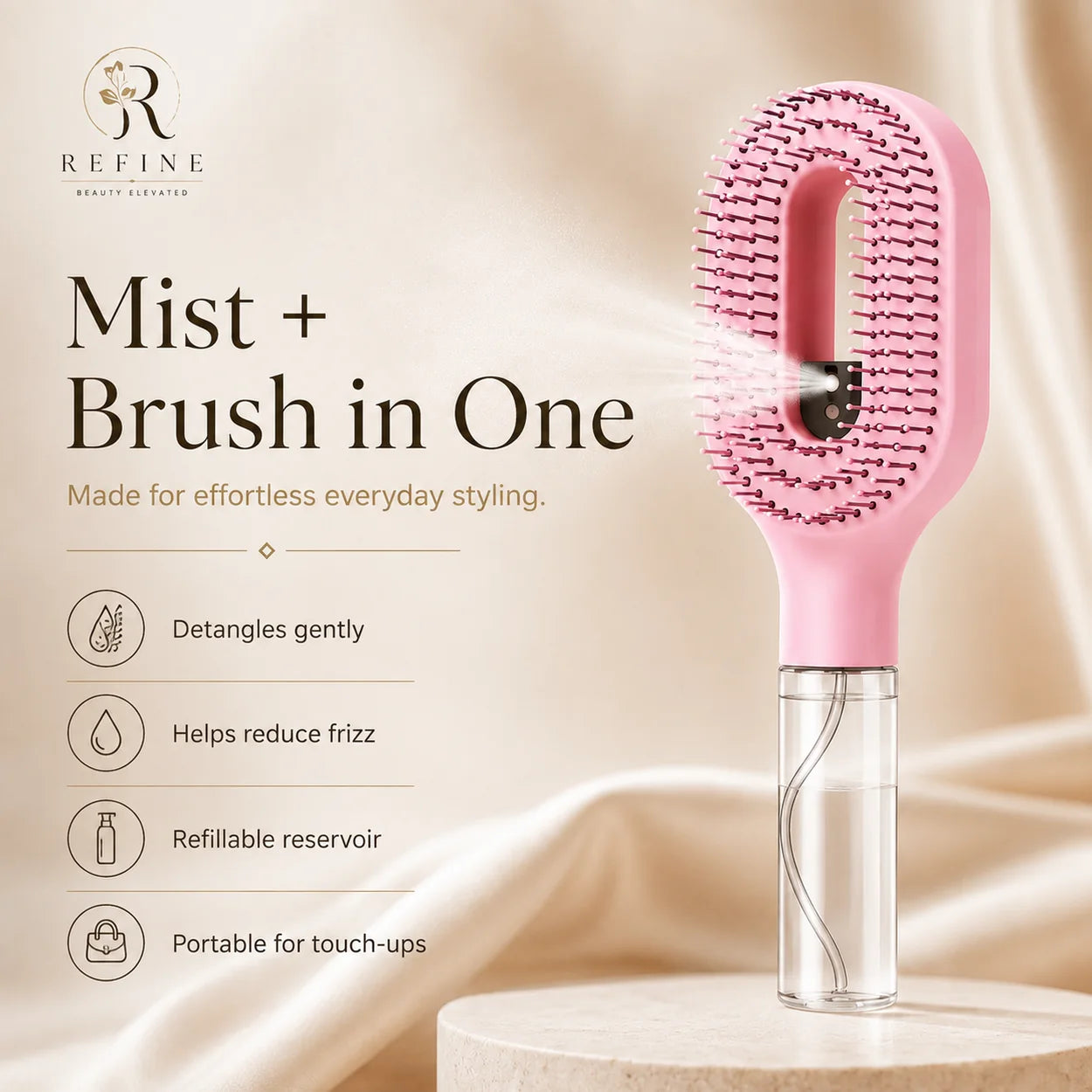 2-in-1 Hairbrush Mister